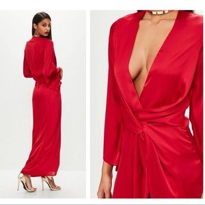 satin kimono maxi dress